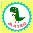 Stickers cuad. Baby Dino 16u Pers